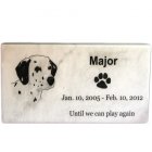 White Marble Pet Memorial Stone