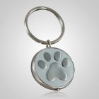 White Paw Cremation Keychain