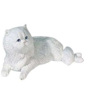 White Persian Cat Cremation Urn