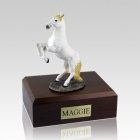 White Rearing X Large Horse Cremation Urn