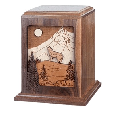 Wild Spirit Walnut Wood Cremation Urn