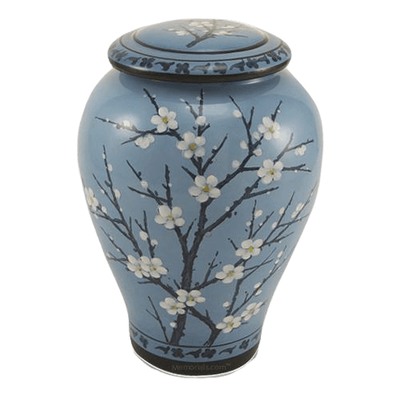 Winter Blossom Ceramic Urn