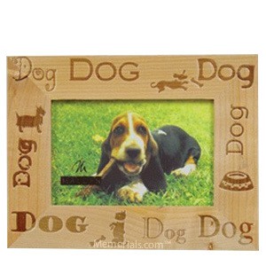 Wooden Dog Picture Frame