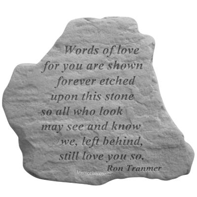 Words of Love Remembrance Stone