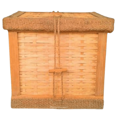 Woven Bamboo Cremation Urn