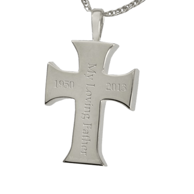 Woven Cross Cremation Pendant