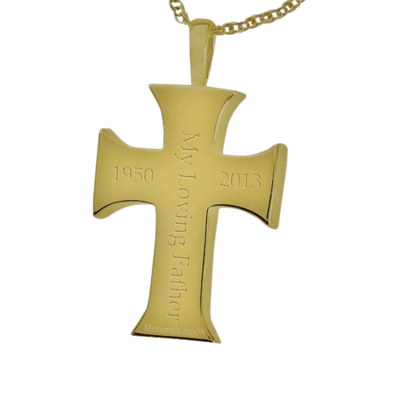 Woven Cross Cremation Pendant II