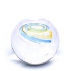 Yellow & Sky Blue Medium Galaxy Memory Glass Keepsake