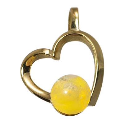 Yellow Amore Cremation Ash Pendant