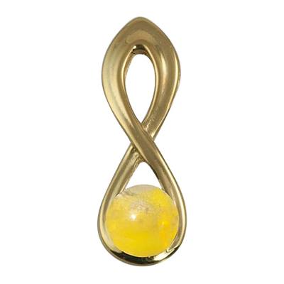 Yellow Eternity Cremation Ash Pendant