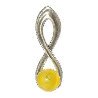 Yellow Eternity Cremation Ash Pendant