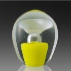 Yellow Geyser Glass Cremation Keepsake