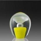 Yellow Geyser Small Glass Cremation Keepsake