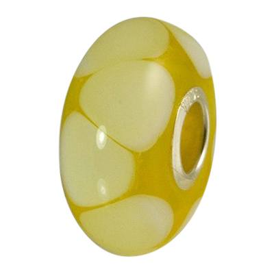 Yellow Harmony Cremation Ash Bead