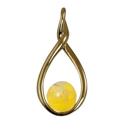 Yellow Infinity Cremation Ash Pendant