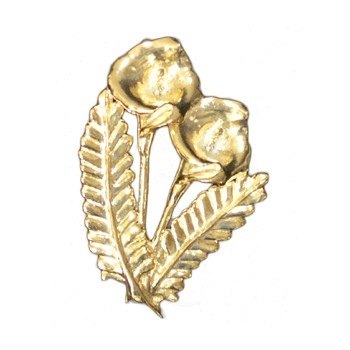 Gold Calla Flower Emblem