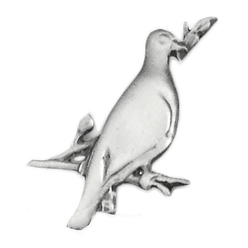 Silver Peace Dove Emblem