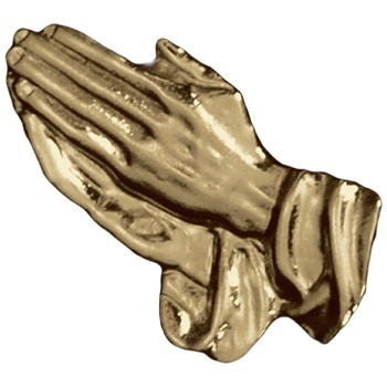 Antique Gold Praying Hands Emblem