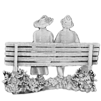 Silver Bench Couple Emblem