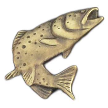 Antique Gold Trout Emblem