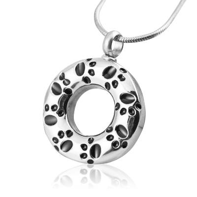 Paw Circle Cremation Jewelry