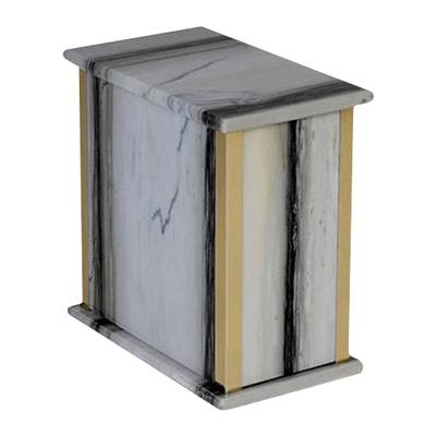 Zebra Bianco Marble Cremation Urns