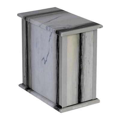 Zebra Bianco Silver Marble Urn