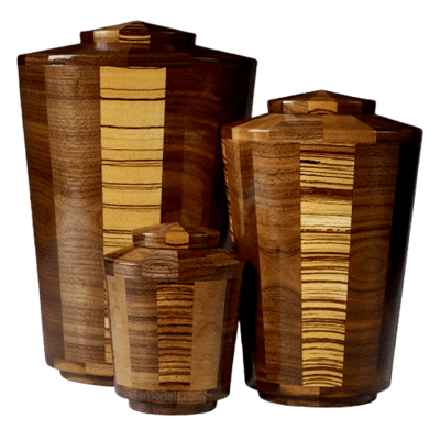 Zebra Wood Cremation Urns