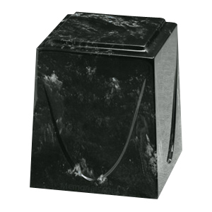 Ebony Saturn Marble Cremation Urn