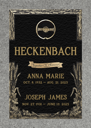 A Life Remembered Deep Bronze Headstone 16 x 24