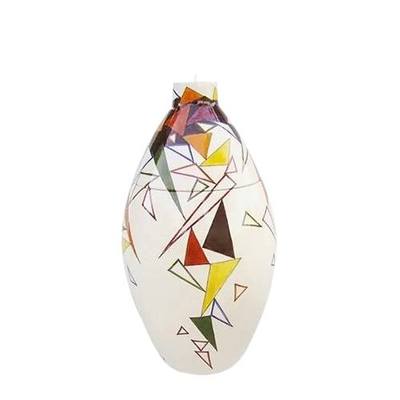 Abstract Petite Ceramic Cremation Urn