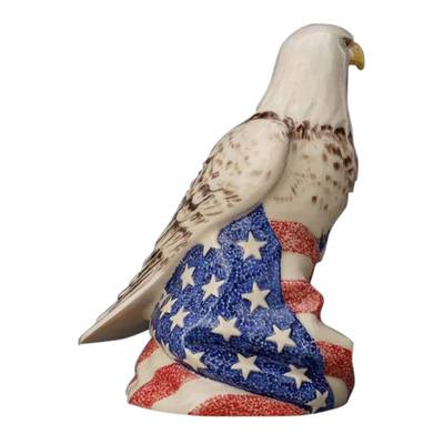 American Bald Eagle Ceramic Urn