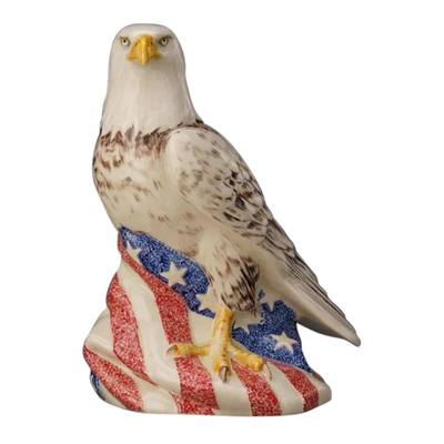 American Bald Eagle Ceramic Urn