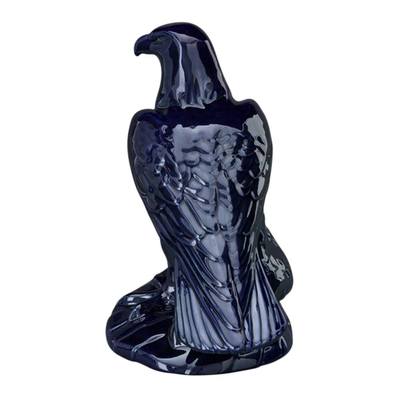 American Bald Eagle Cobalt Ceramic Urn