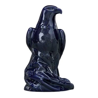 American Bald Eagle Cobalt Ceramic Urn