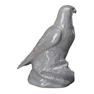 American Bald Eagle Pearl Ceramic Urn