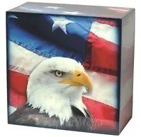 American Flag Eagle Cremation Urn