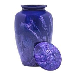 Amethyst Marble Metal Urn