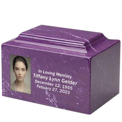 Amethyst Marble Photo Urn