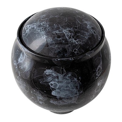 Angelic Black Marble Ceramic Urn