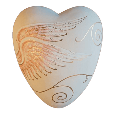 Angelic Ceramic Heart Urns