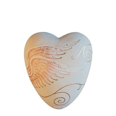 Angelic Ceramic Keepsake Heart Urn