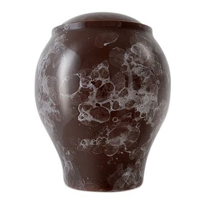 Angelic Chocolate Marble Ceramic Urn