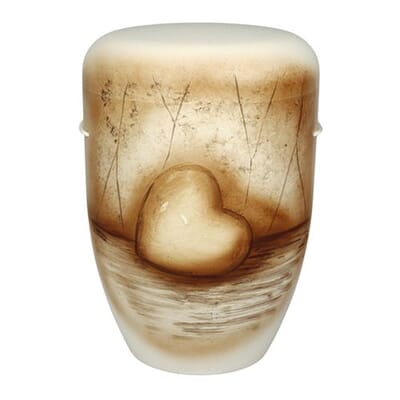 Antique Heart Biodegradable Cremation Urn