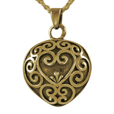 Antique Heart Keepsake Pendant II