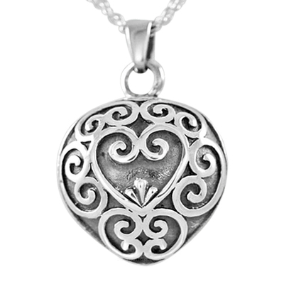 Antique Heart Keepsake Pendant III