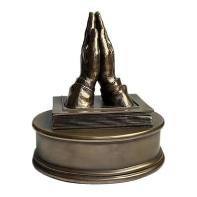Antique Praying Hands Keepsake Urn