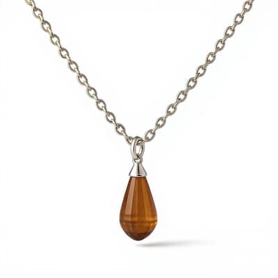 Antique Teardrop Cremation Diamond Necklace