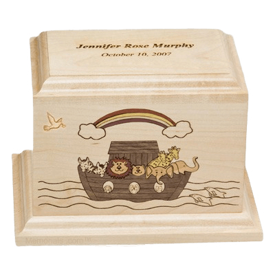 Noahs Ark Children Wood Cremation Urns