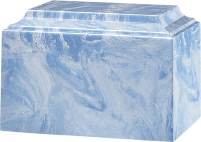Artic Blue Cultured Marble Keepsake Urn